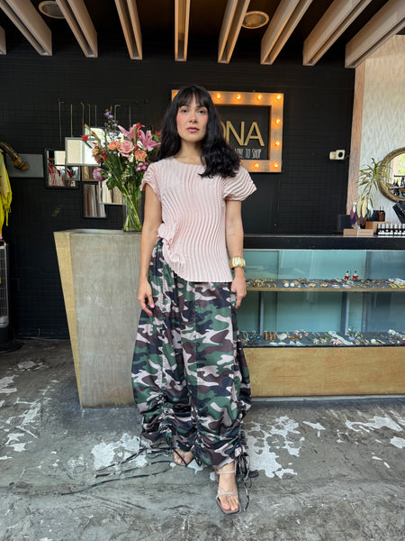 Blusa plisada