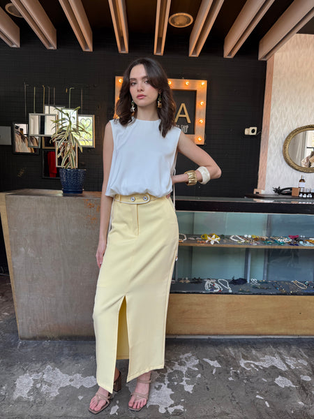 Yellow Pencil skirt