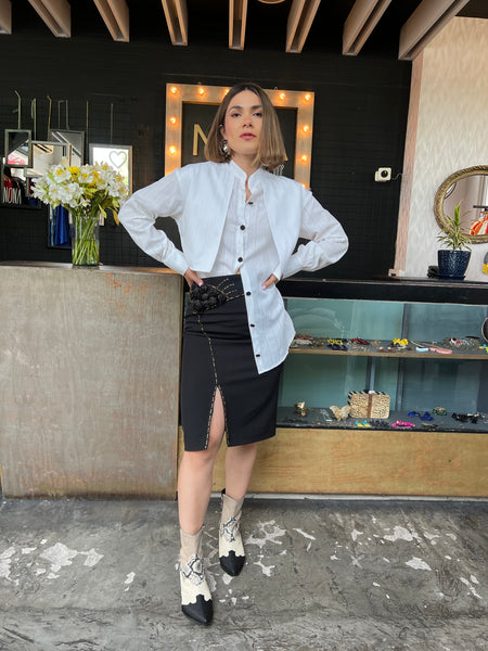 Falda lápiz negra