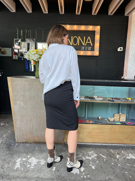 Falda lápiz negra