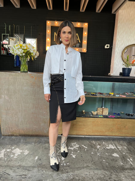 Falda lápiz negra