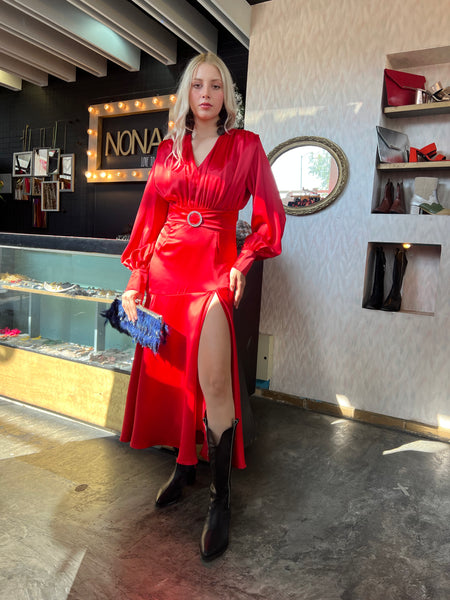Maxi vestido rojo