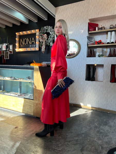 Maxi vestido rojo